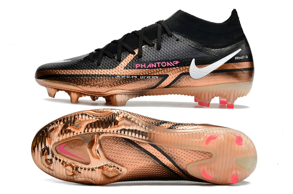 Nike Phantom GT2 Elite FG Preta e Cobre Metálico (cano alto) - Imagem 8