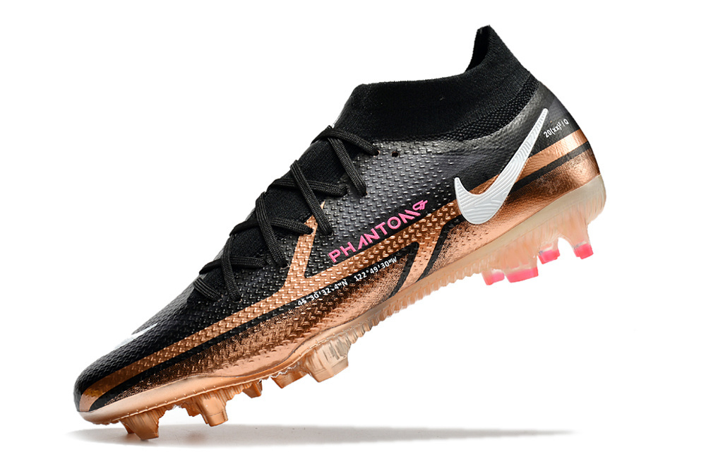 Nike Phantom GT2 Elite FG Preta e Cobre Metálico (cano alto) - Imagem 4