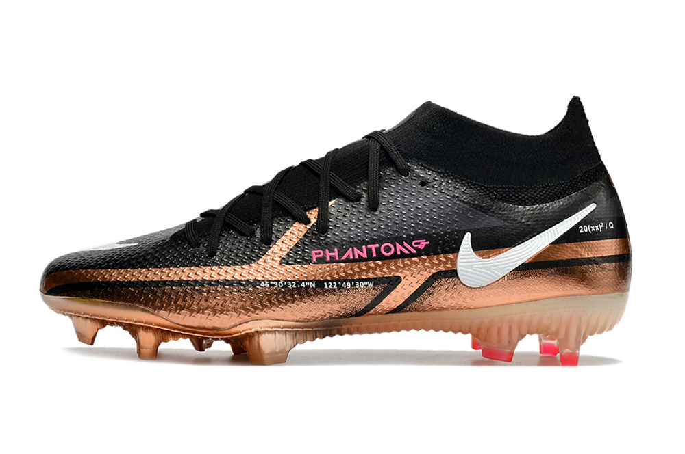 Nike Phantom GT2 Elite FG Preta e Cobre Metálico (cano alto) - Imagem 6