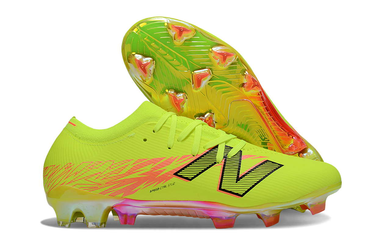 New Balance Furon V8 Elite FG Amarela e Laranja - Imagem 8